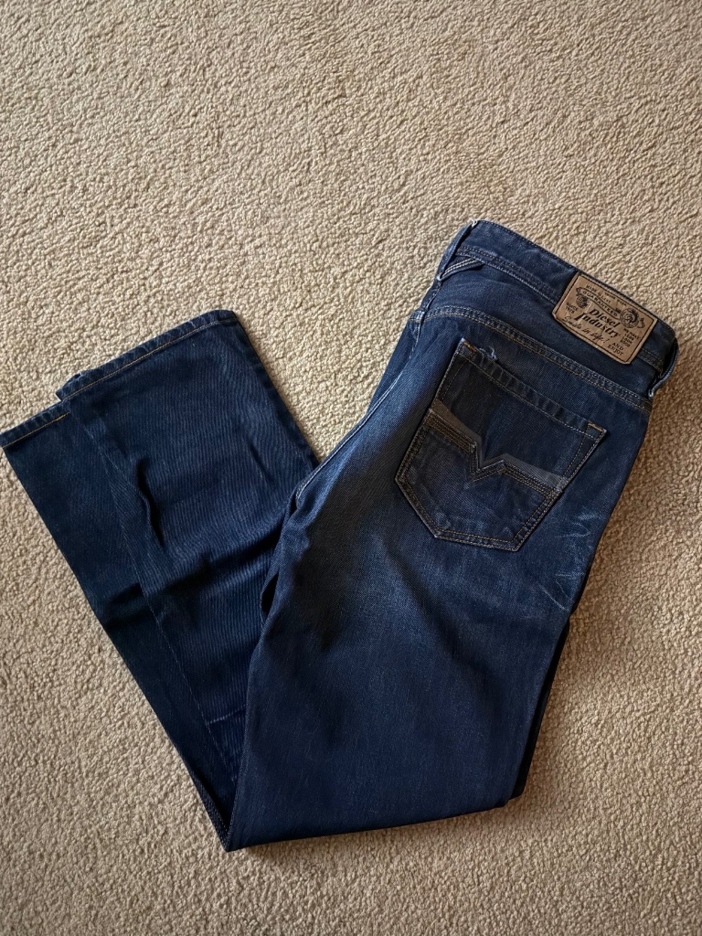 Dark Blue Men’s Jeans - Vintage Look
